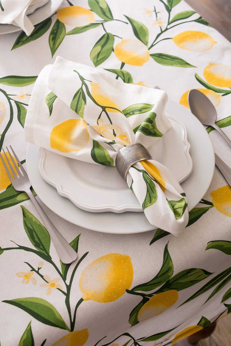 DII Lemon Bliss Tabletop Collection, Tablecloth, 60x84 - Image 5
